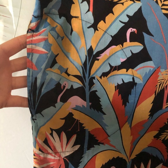 Cotton flamingo caftan the company store lightweight dress swim cover nightgown - Picture 9 of 15